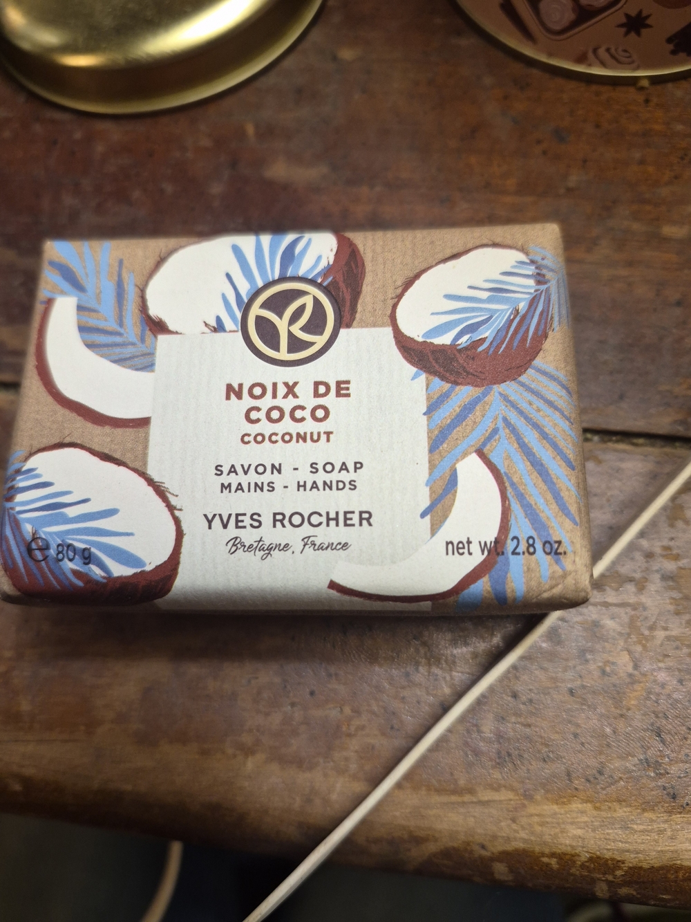Yves Rocher Noix de Coco (Coconut) Hand Soap Bar - White & Brown